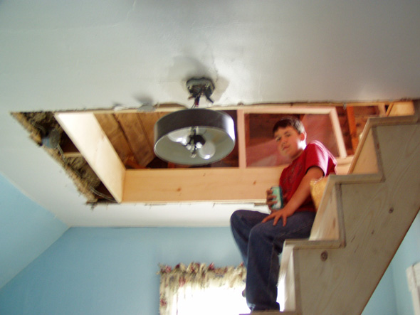 This is Dennis. The attic will be his new room.