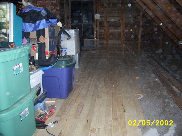 Nor is there any further progress on the northeast side of the attic, although I don't have very far to go on that side.