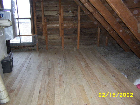 I've only got a few rows of floor boards to go on the east side.