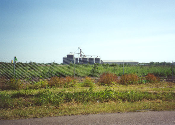 Silos on the north side of town.