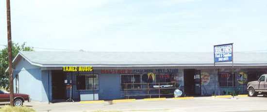Tamez Music and Hector�s Seed and Pet Store on W Santa Rosa and Lackland.