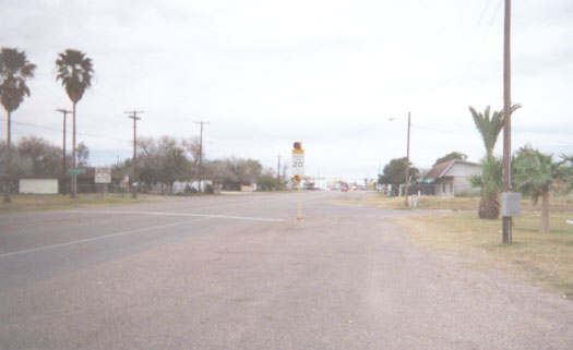 East Edinburg Blvd, also known as Hwy 107, looking west toward the intersection of FM-88 and Hwy 107.