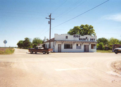 Rios Wash and Dry, now closed, is located on the southeast side of FM-88 and Mateo Escobar.