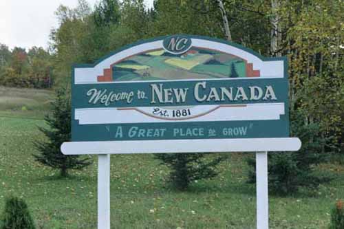New Canada welcome sign.