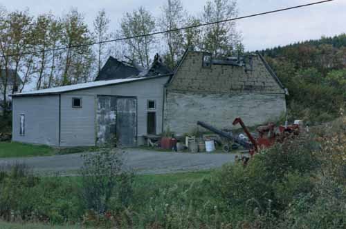 A close up of the same building, located on the corner of New Canada and Strip Roads.