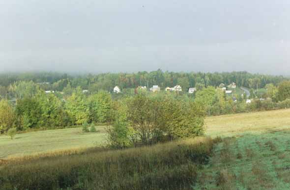 Soldier Pond can be seen from Sly Brook Road, looking southwest.